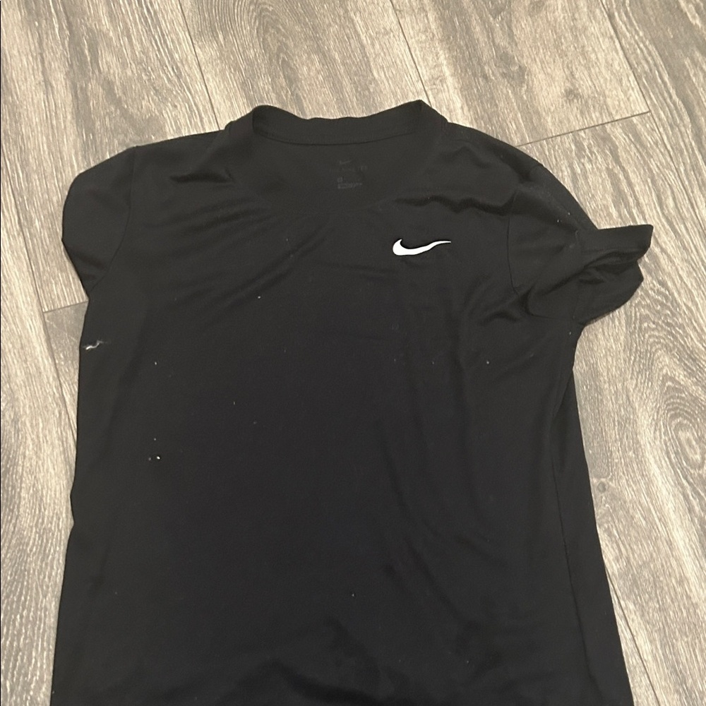 Nike Black Tee with White Swoosh